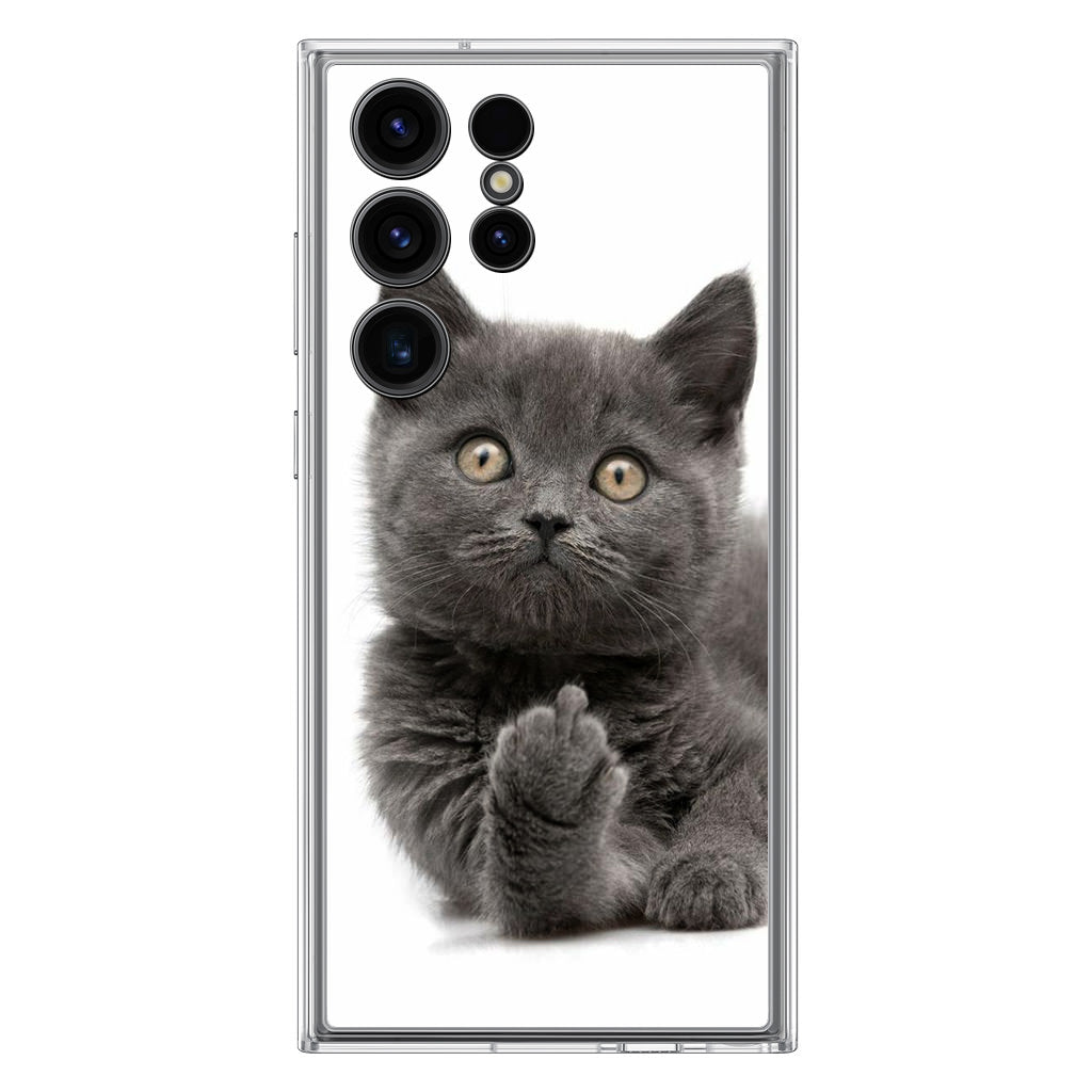 Finger British Shorthair Cat Samsung Galaxy S23 Ultra Case