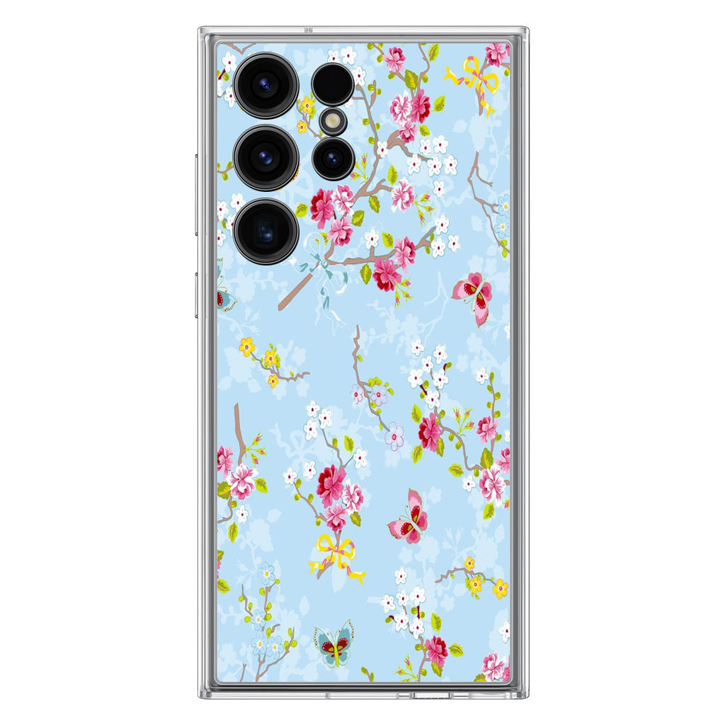 Floral Summer Wind Samsung Galaxy S23 Ultra Case