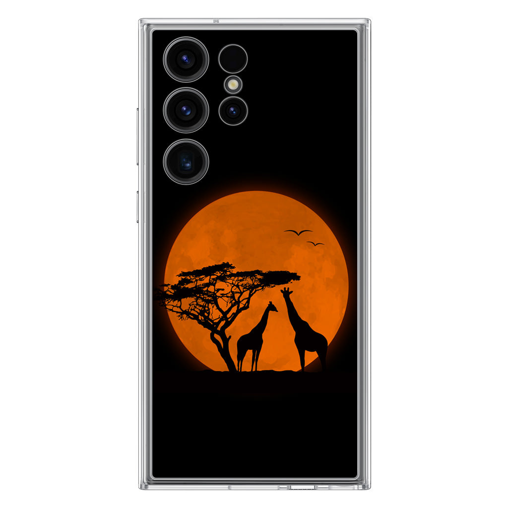 Giraffes Silhouette Samsung Galaxy S23 Ultra Case