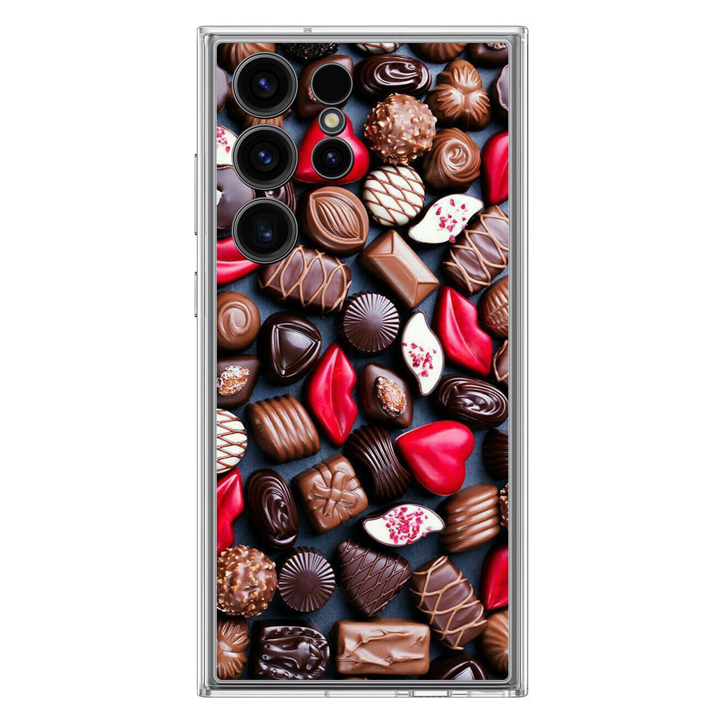 I Love Choco Pattern Samsung Galaxy S23 Ultra Case