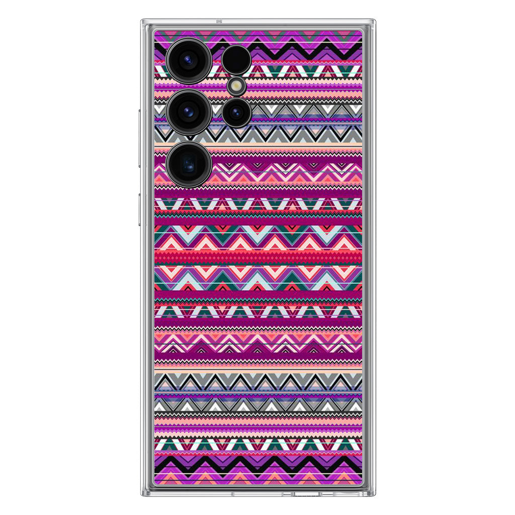 Purple Aztec Art Samsung Galaxy S23 Ultra Case