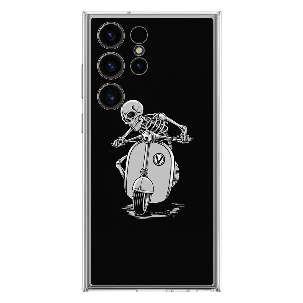 Skeleton Rides Scooter Samsung Galaxy S23 Ultra Case