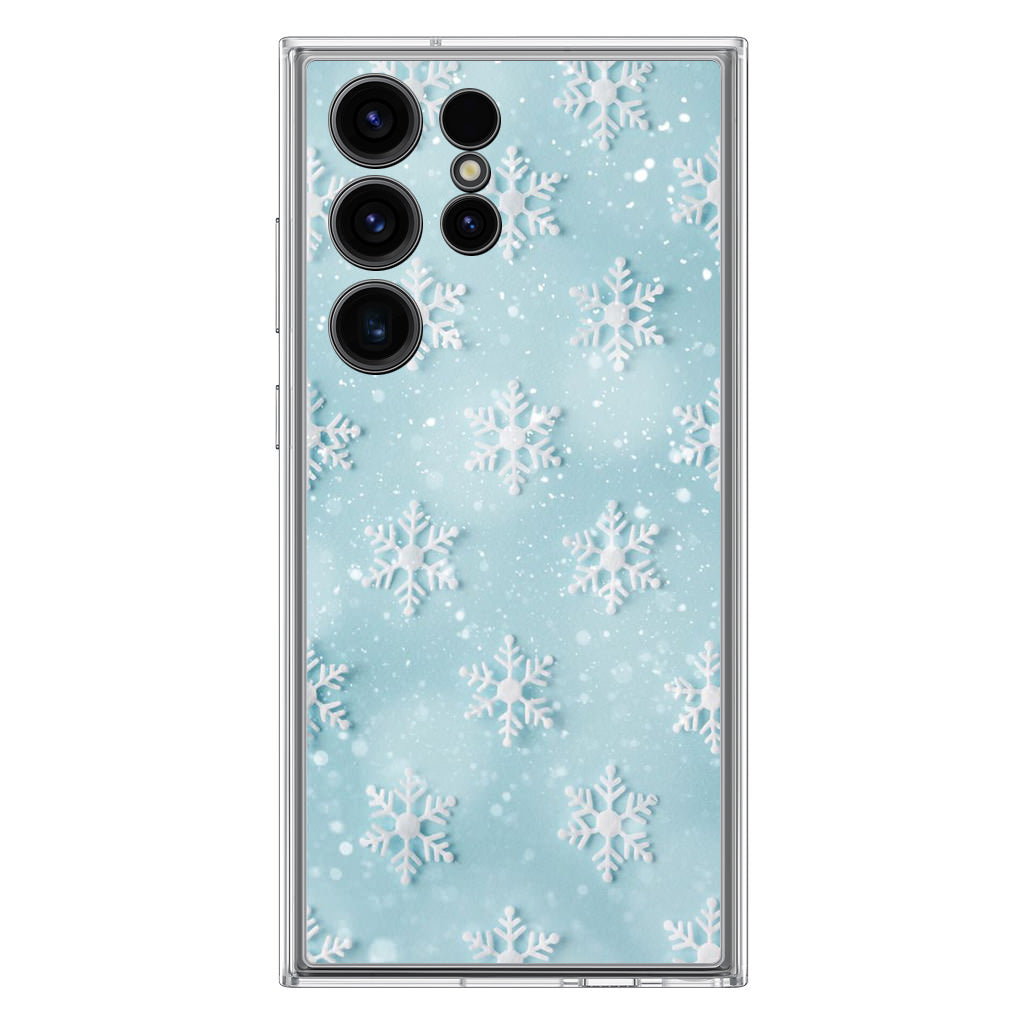 Snowflakes Pattern Samsung Galaxy S23 Ultra Case