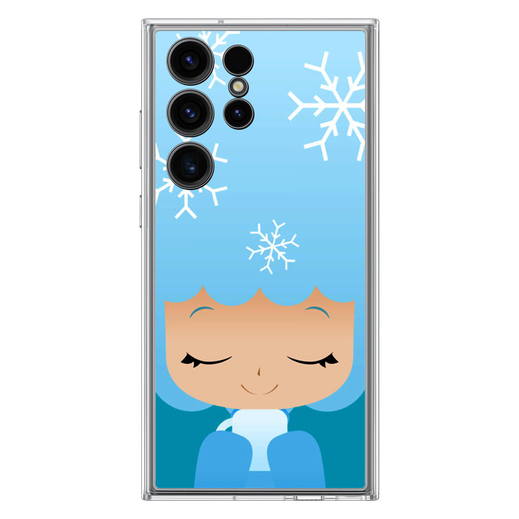 Winter Afro Girl Samsung Galaxy S23 Ultra Case