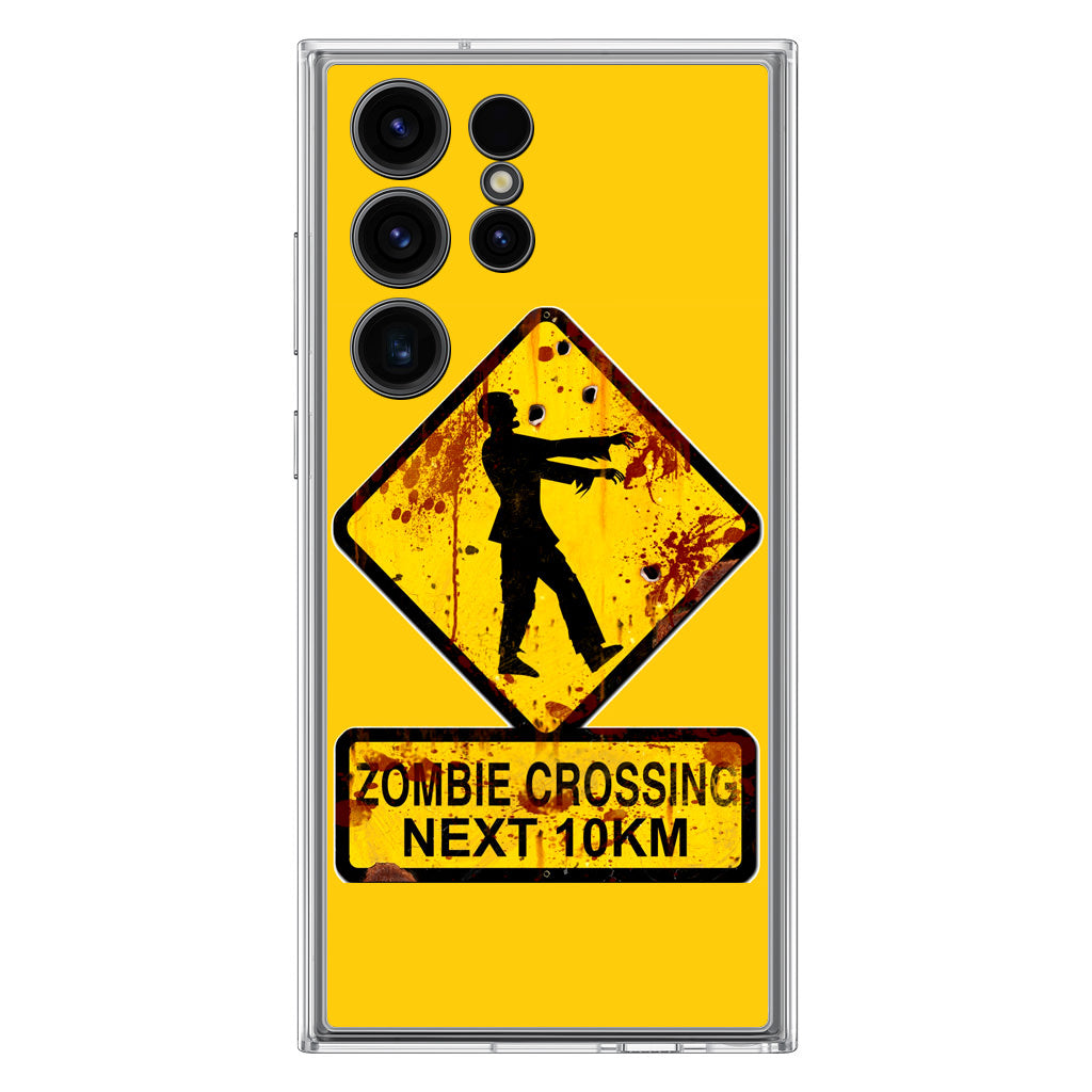 Zombie Crossing Sign Samsung Galaxy S23 Ultra Case