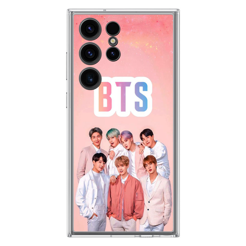 BTS Member in Pink Samsung Galaxy S23 Ultra Case