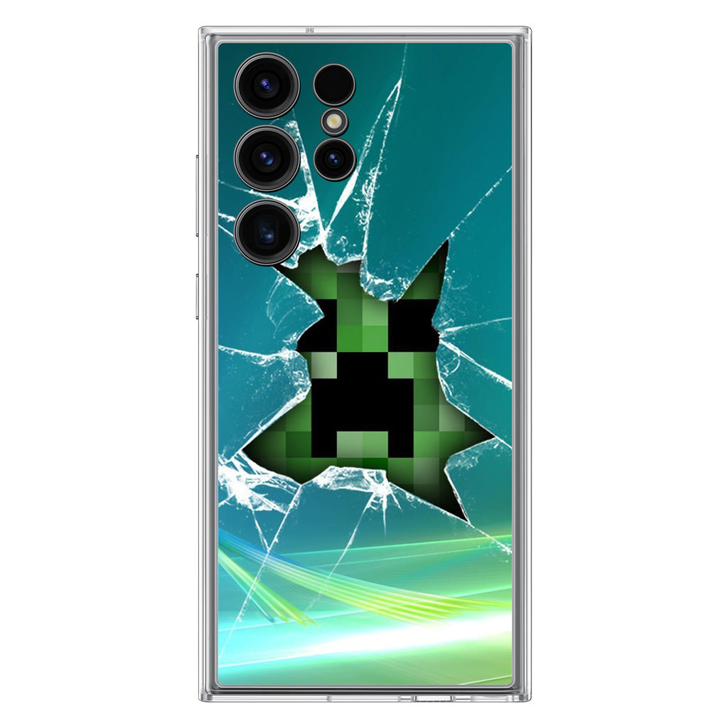 Creeper Glass Broken Green Samsung Galaxy S23 Ultra Case