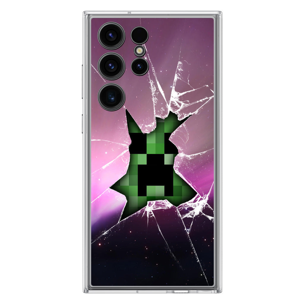 Creeper Glass Broken Violet Samsung Galaxy S23 Ultra Case