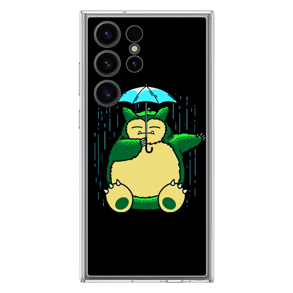 Cute Snorlax Umbrella Samsung Galaxy S23 Ultra Case