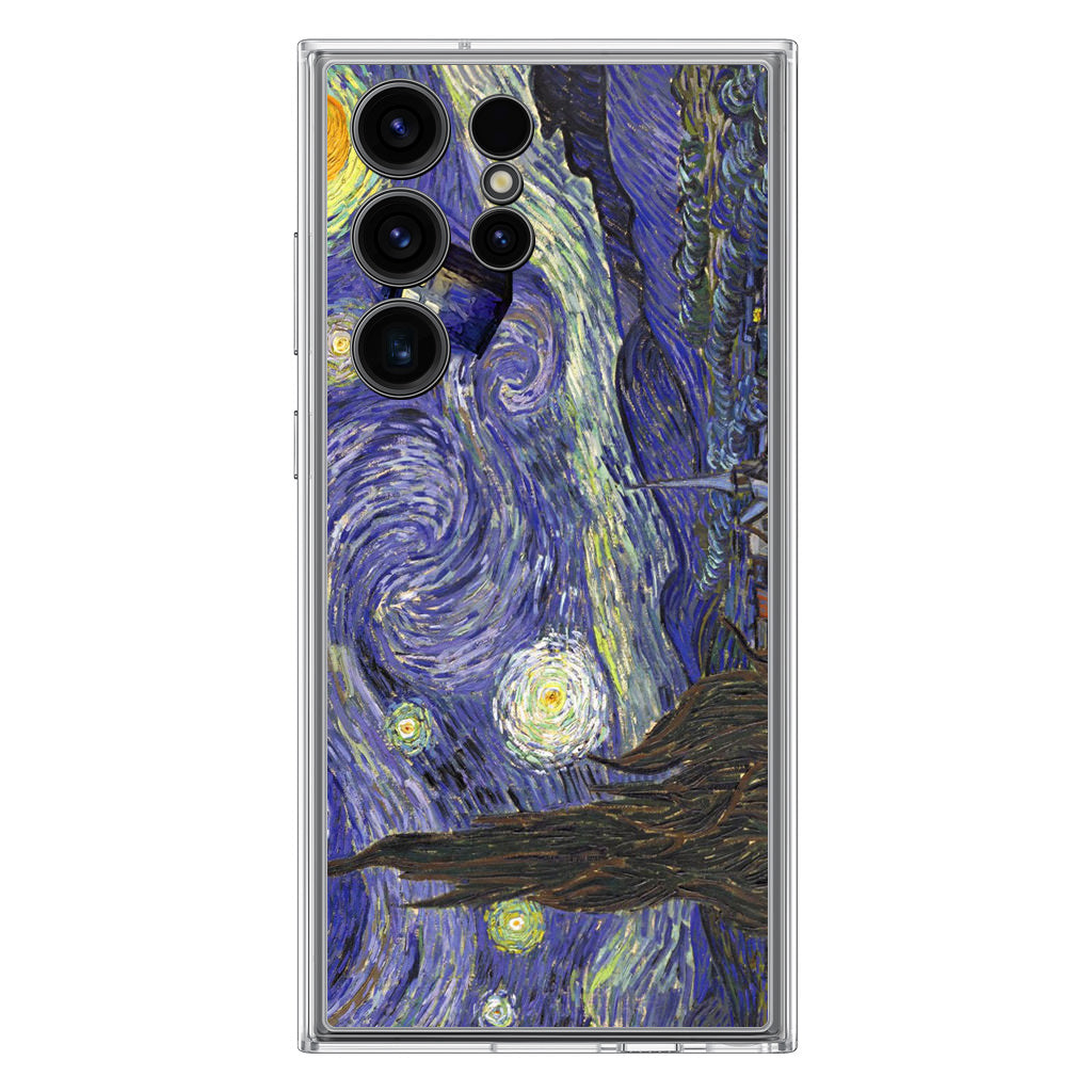 Dr Who Tardis In Van Gogh Starry Night Samsung Galaxy S23 Ultra Case