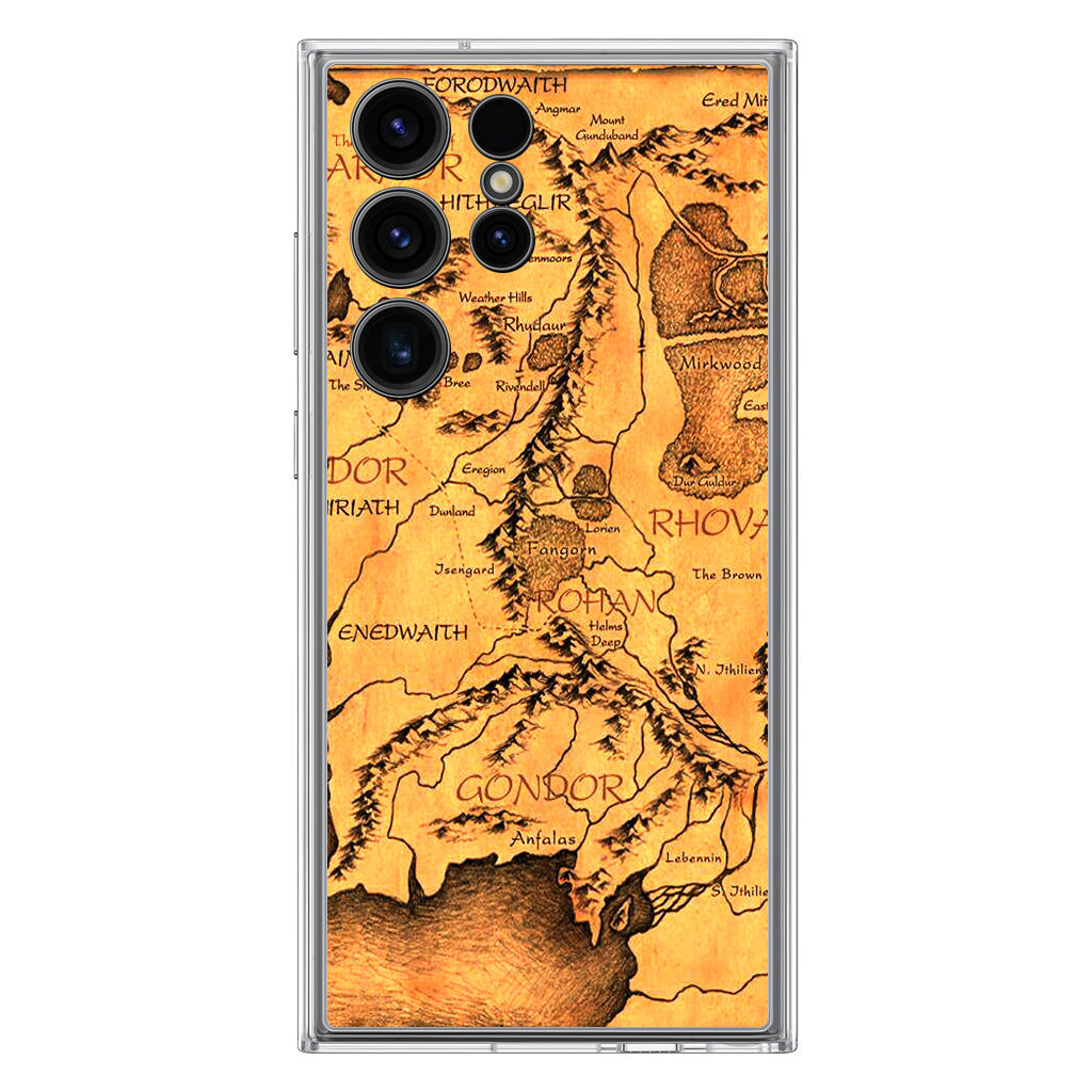 Middle Earth Map Hobbit Samsung Galaxy S23 Ultra Case