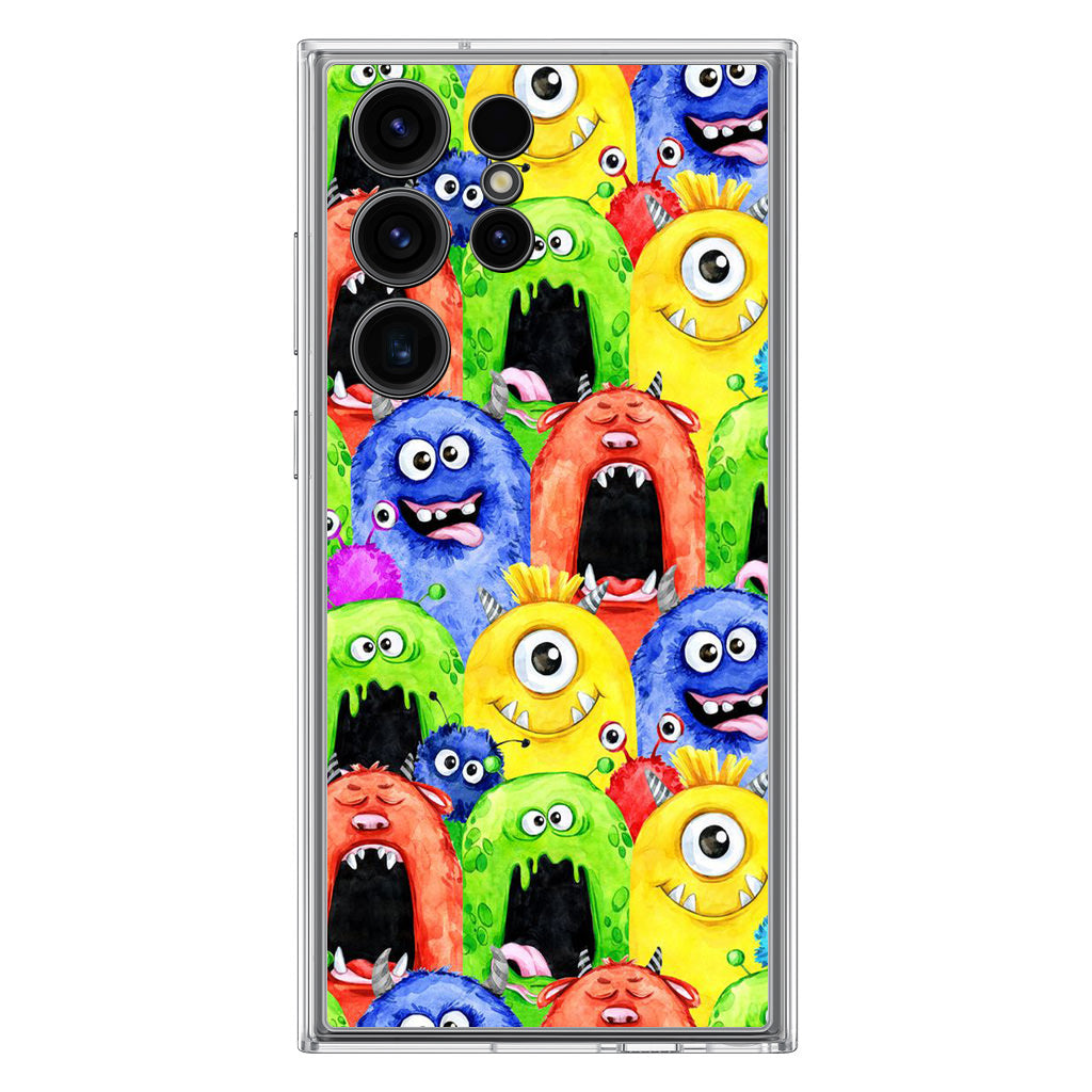 Monster Watercolor Art Samsung Galaxy S23 Ultra Case