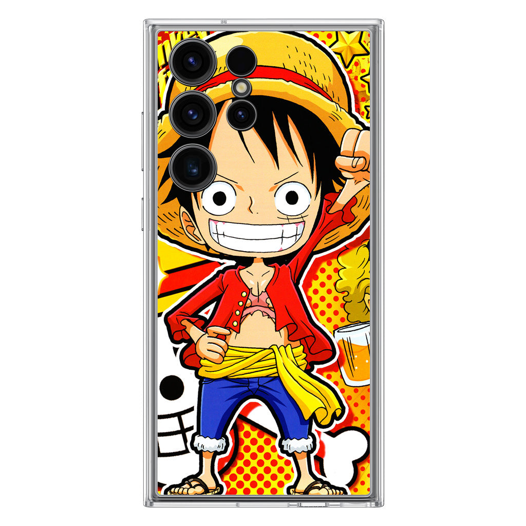 One Piece Cute Luffy Samsung Galaxy S23 Ultra Case