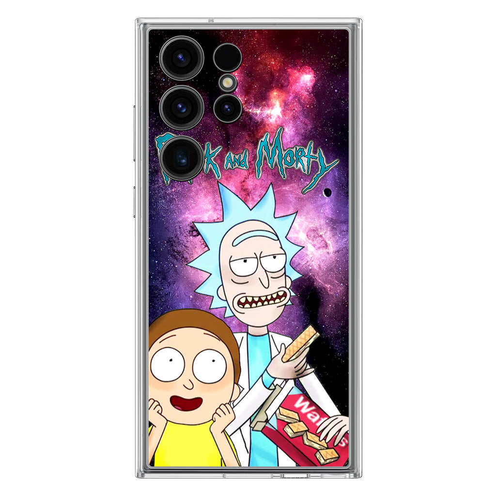 Rick And Morty Nebula Space Samsung Galaxy S23 Ultra Case