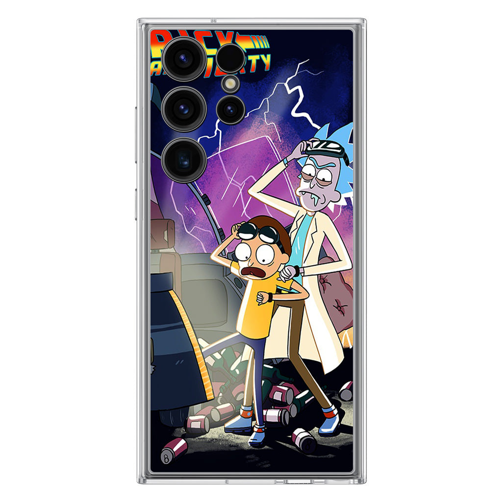 Rick And Morty Back To The Future Samsung Galaxy S23 Ultra Case