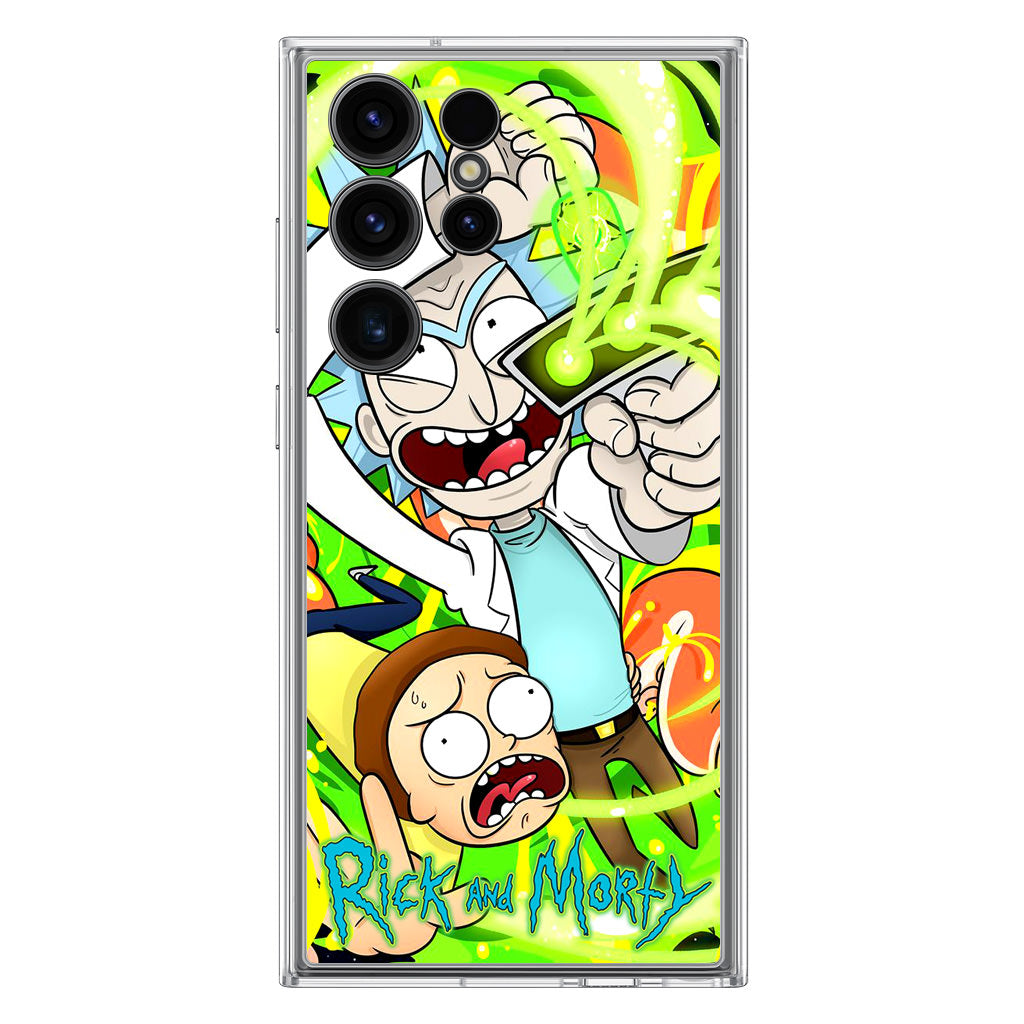 Rick And Morty Shoot Portal Gun Samsung Galaxy S23 Ultra Case