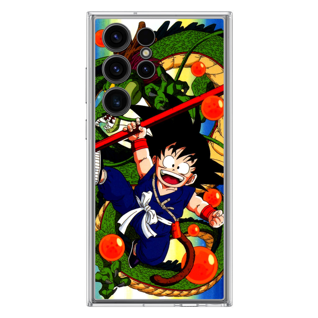 Shenlong And Little Goku Dragon Ball Samsung Galaxy S23 Ultra Case
