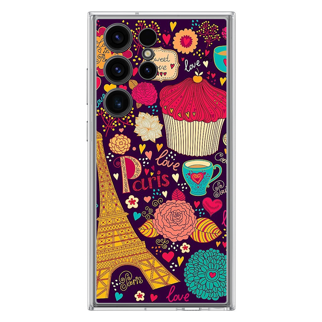 Vintage Love In Paris Samsung Galaxy S23 Ultra Case