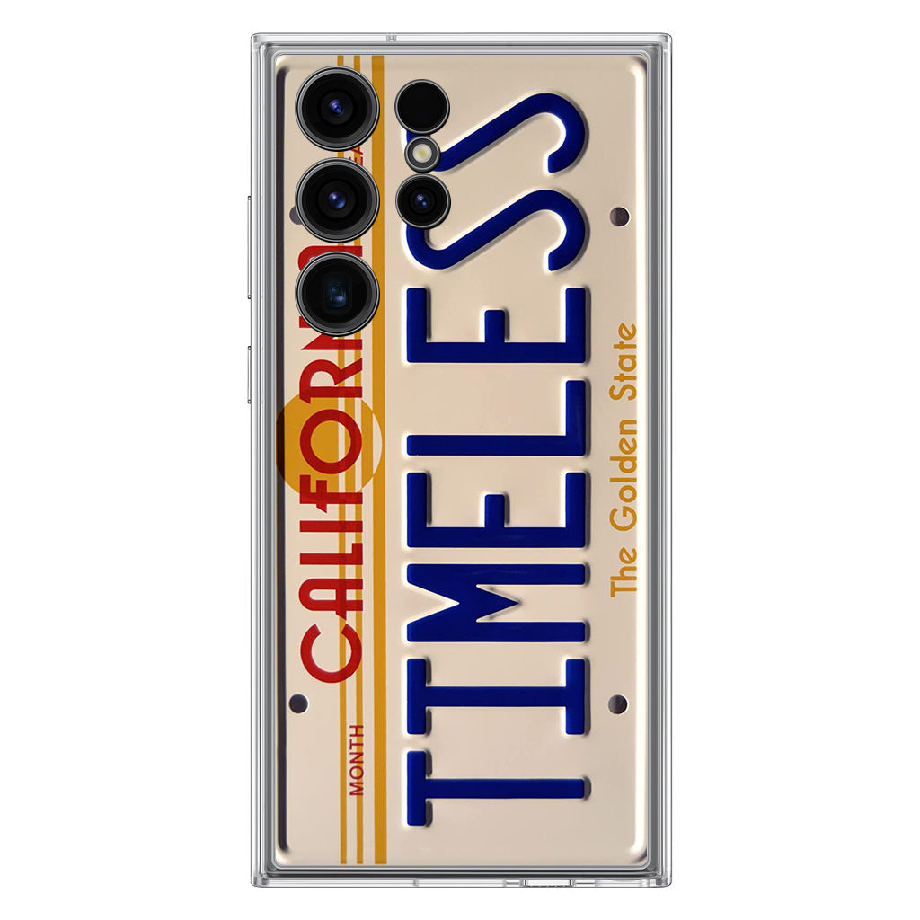 Back to the Future License Plate Timeless Samsung Galaxy S23 Ultra Case