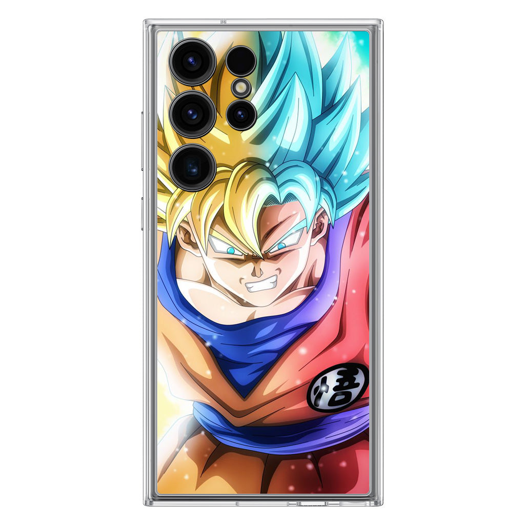 Goku SSJ 1 to SSJ Blue Samsung Galaxy S23 Ultra Case