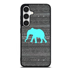 Aztec Elephant Turquoise Samsung Galaxy S24 / S24 Plus Case