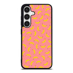 Bananas Fruit Pattern Pink Samsung Galaxy S24 / S24 Plus Case