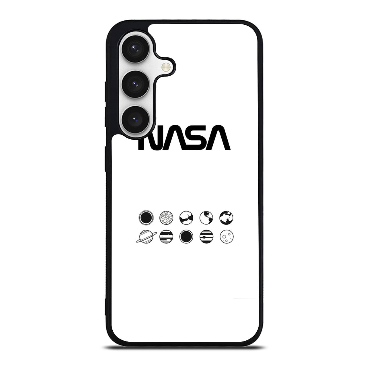 NASA Minimalist White Samsung Galaxy S24 / S24 Plus Case