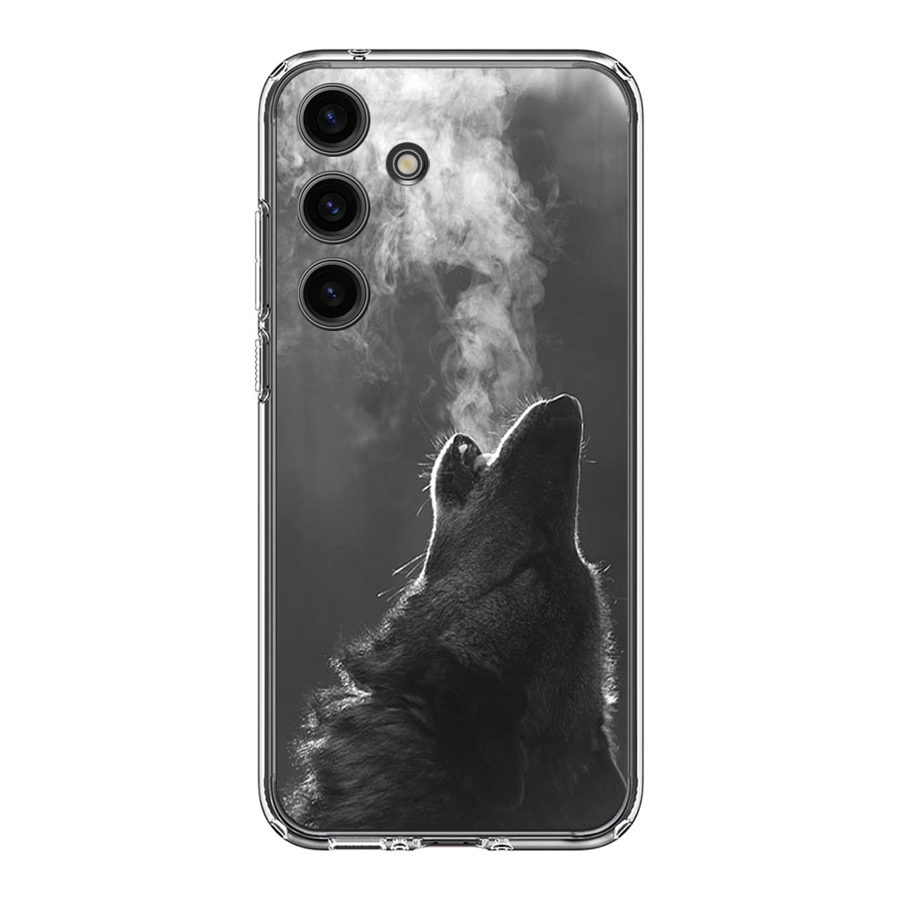 Howling Wolves Black and White Samsung Galaxy S24 / S24 Plus Case