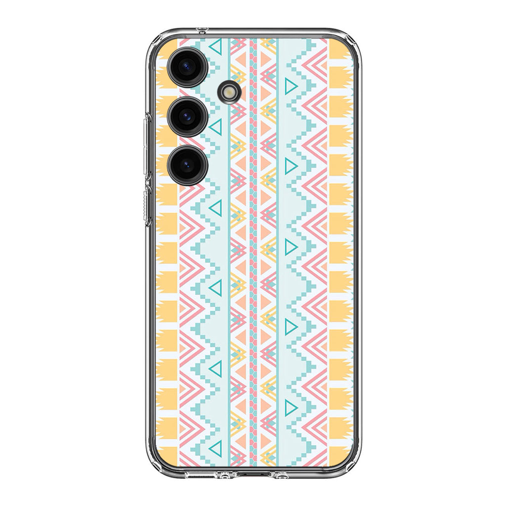 Peach Aztec Pattern Samsung Galaxy S24 / S24 Plus Case