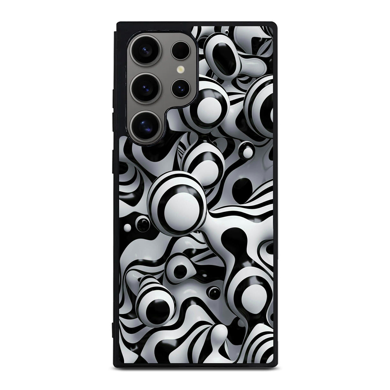 Abstract Art Black White Samsung Galaxy S24 Ultra Case