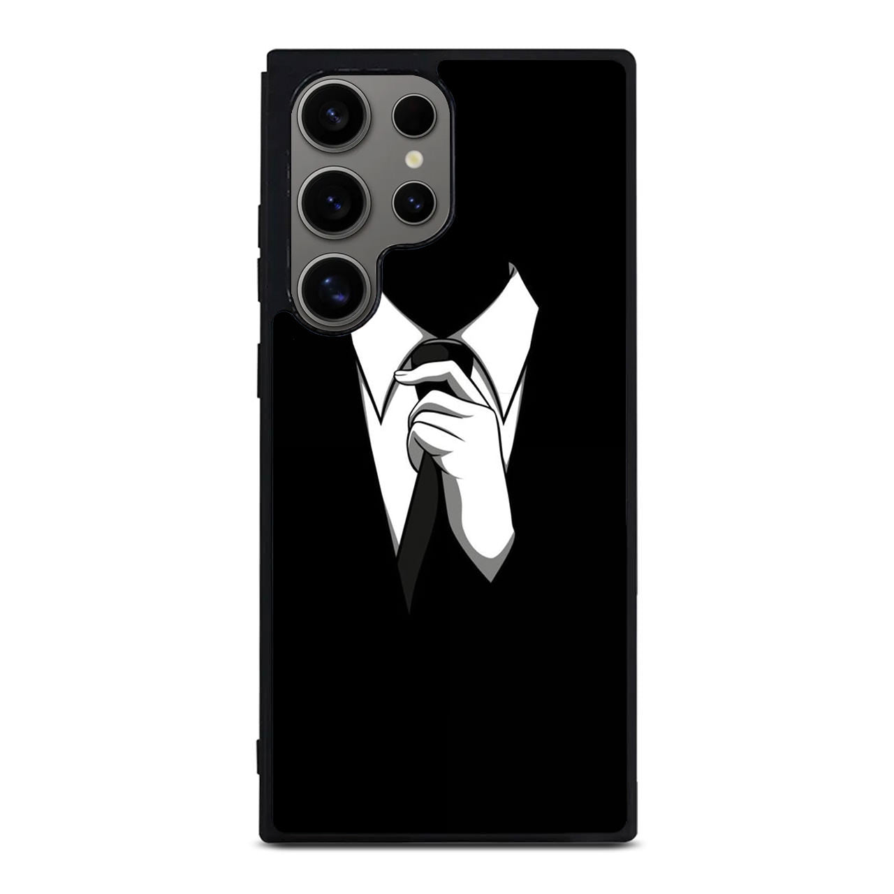 Anonymous Black White Tie Samsung Galaxy S24 Ultra Case