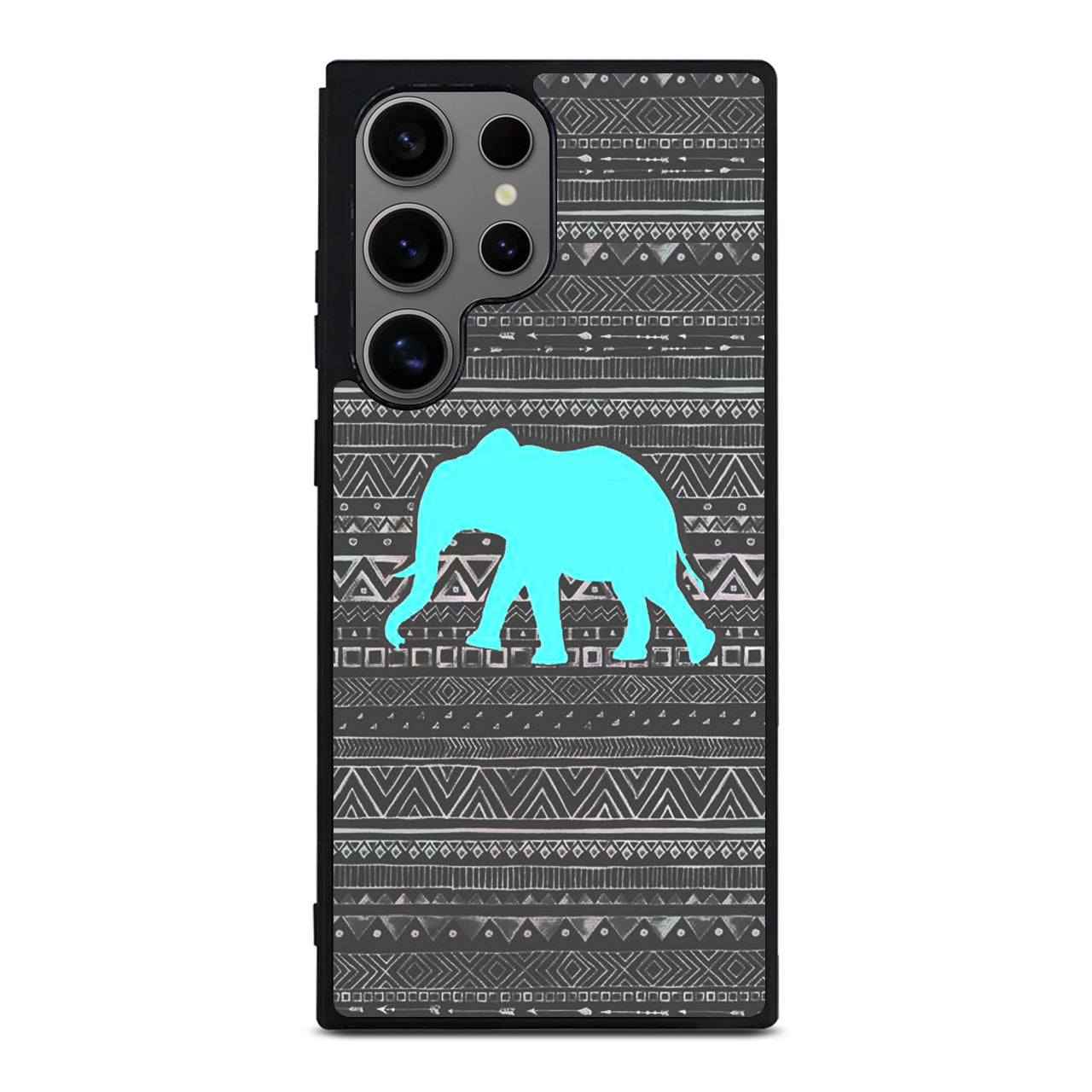 Aztec Elephant Turquoise Samsung Galaxy S24 Ultra Case