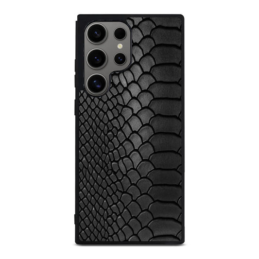 Black Snake Skin Texture Samsung Galaxy S24 Ultra Case