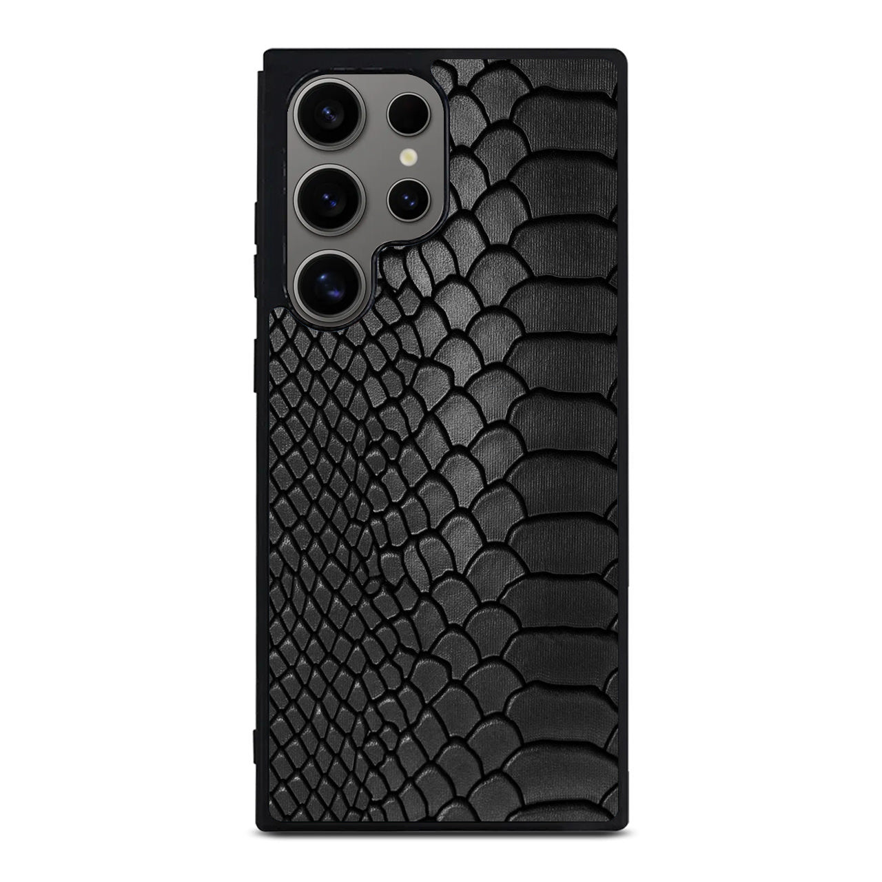 Black Snake Skin Texture Samsung Galaxy S24 Ultra Case