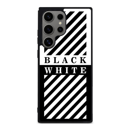 Black White Stripes Samsung Galaxy S24 Ultra Case