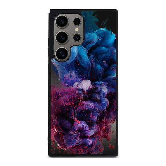 Colorful Dust Art on Black Samsung Galaxy S24 Ultra Case