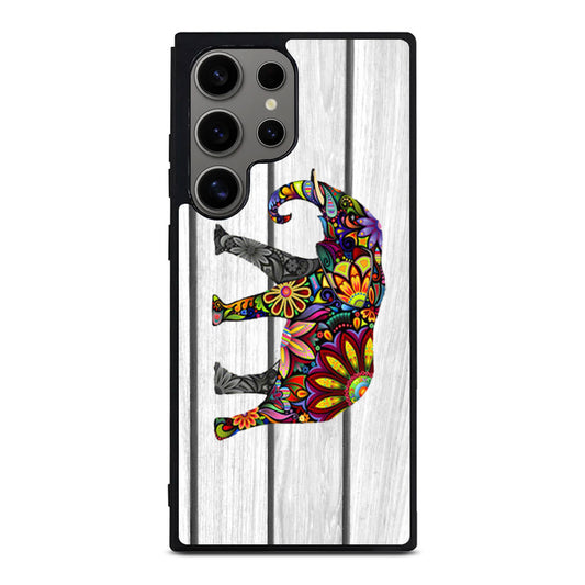 Colorful Elephant Flower Samsung Galaxy S24 Ultra Case