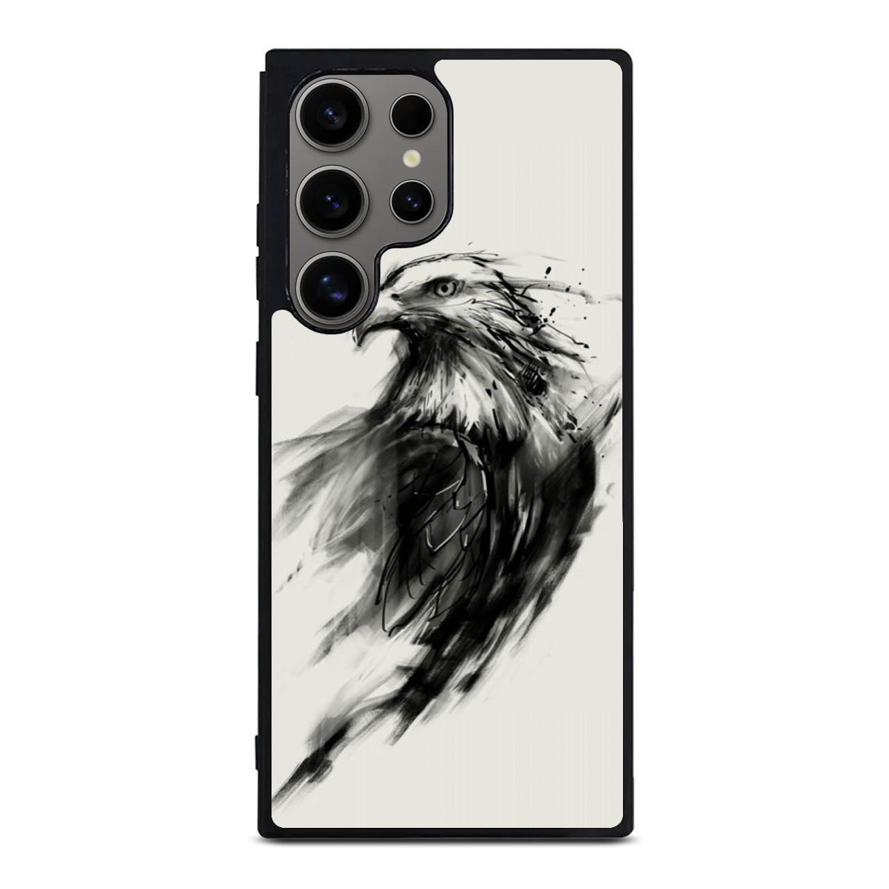 Eagle Art Black Ink Samsung Galaxy S24 Ultra Case