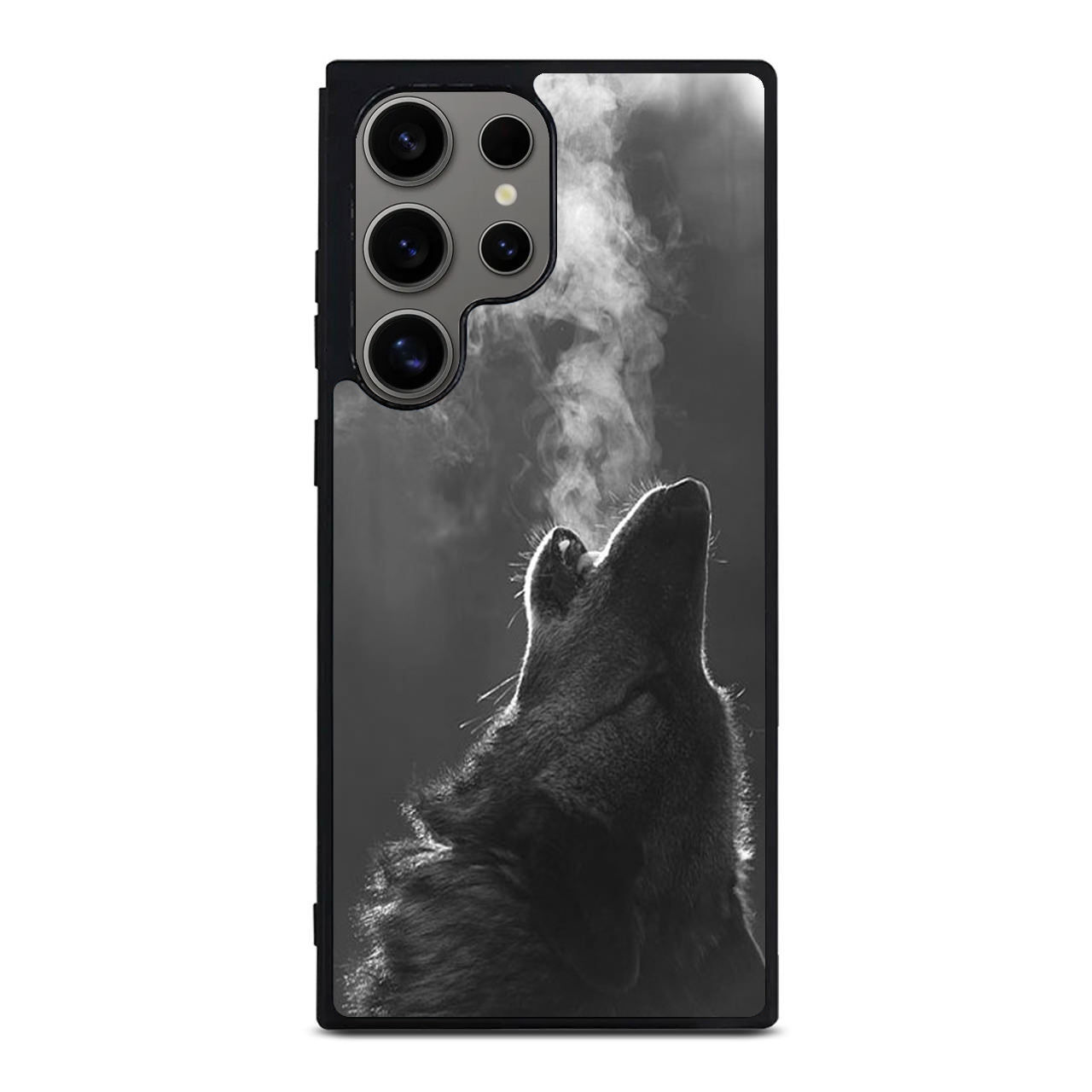 Howling Wolves Black and White Samsung Galaxy S24 Ultra Case