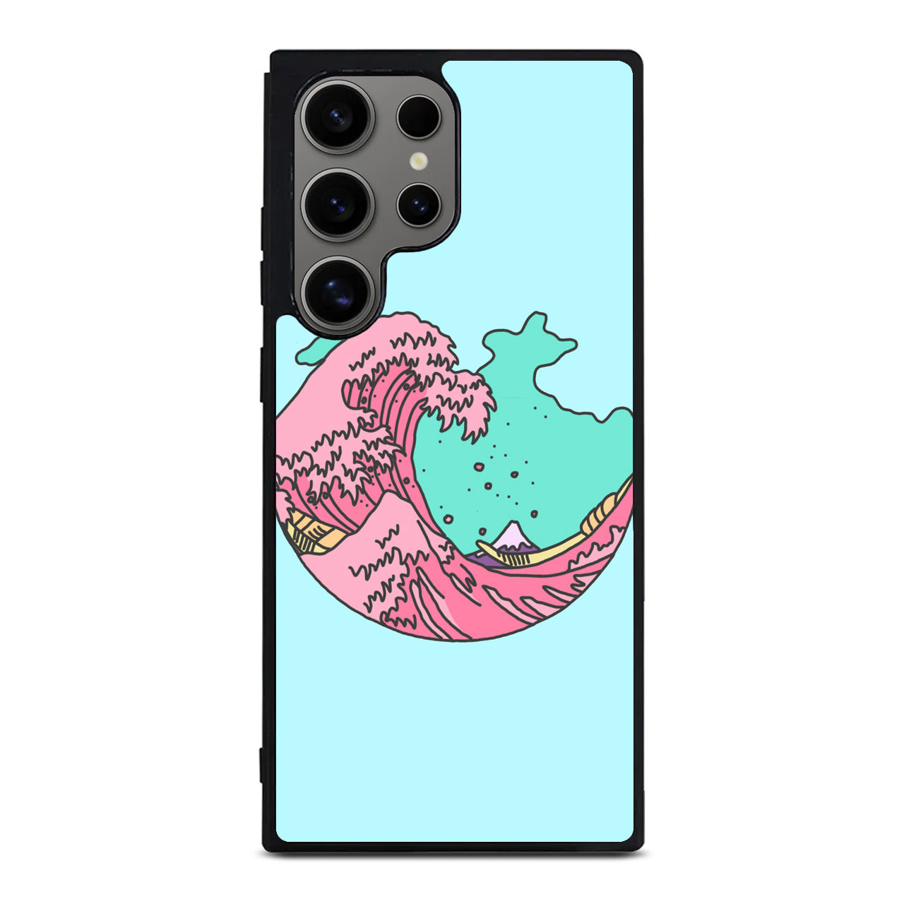 Japanese Pastel Wave Samsung Galaxy S24 Ultra Case