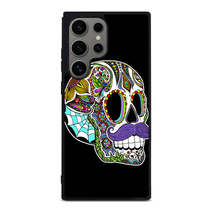 Mustache Sugar Skull Samsung Galaxy S24 Ultra Case