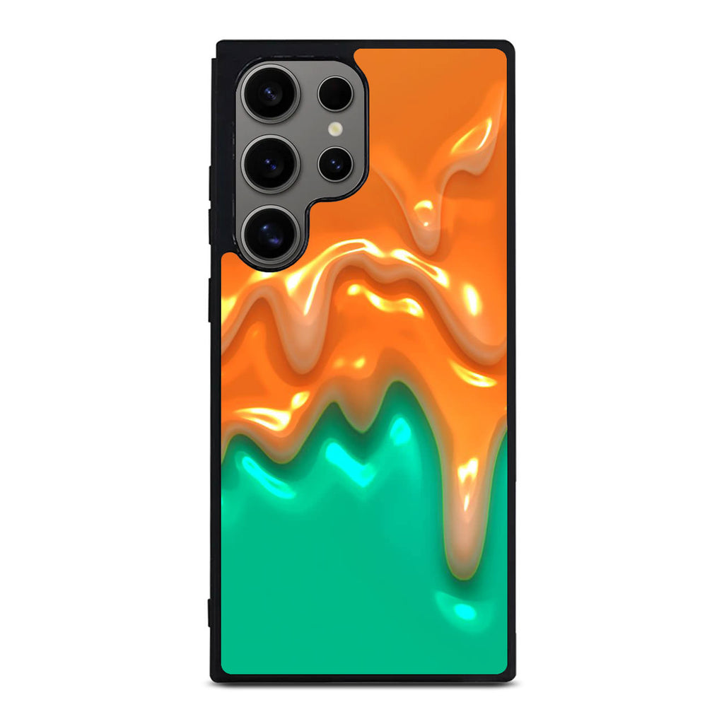 Orange Paint Dripping Samsung Galaxy S24 Ultra Case