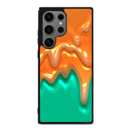 Orange Paint Dripping Samsung Galaxy S24 Ultra Case