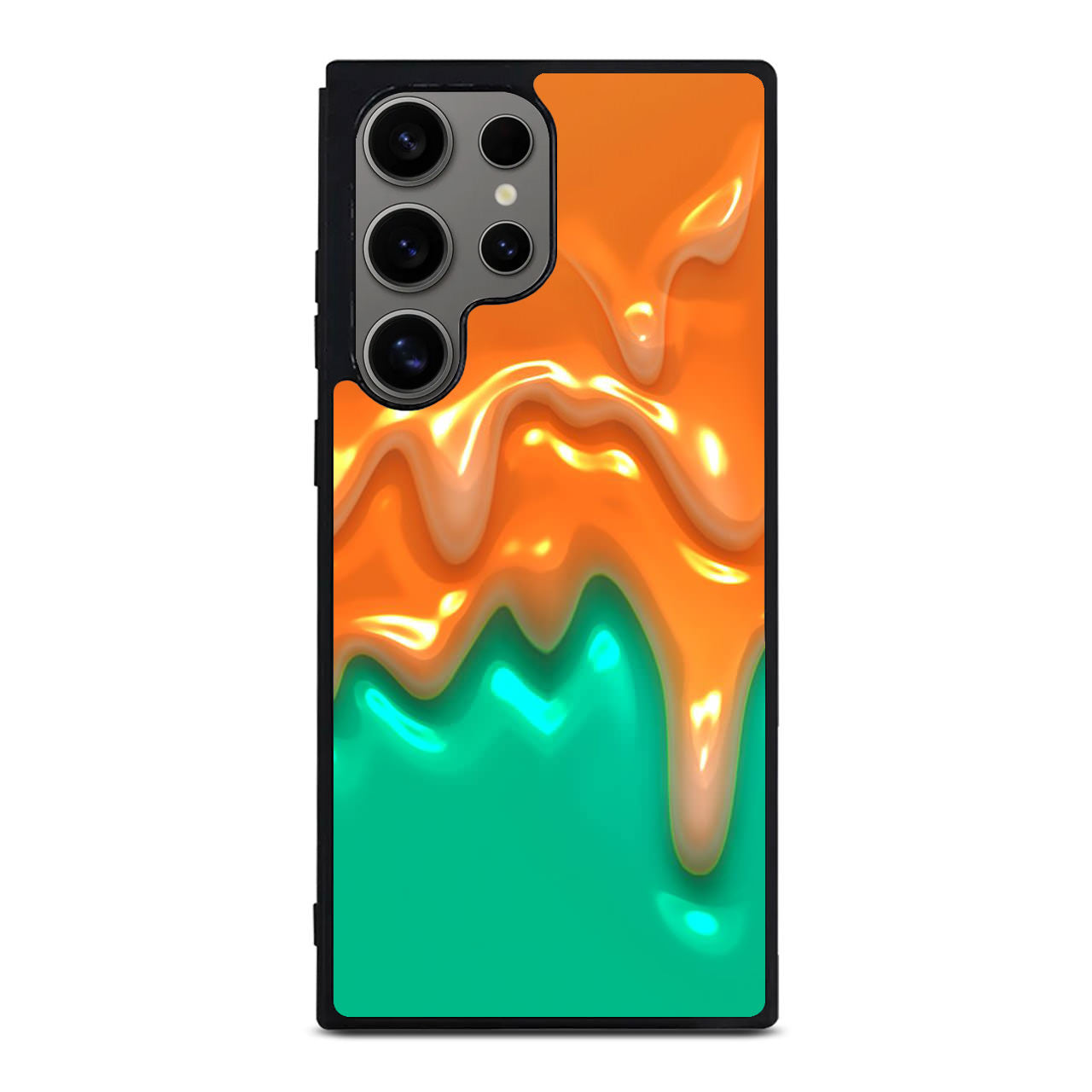 Orange Paint Dripping Samsung Galaxy S24 Ultra Case