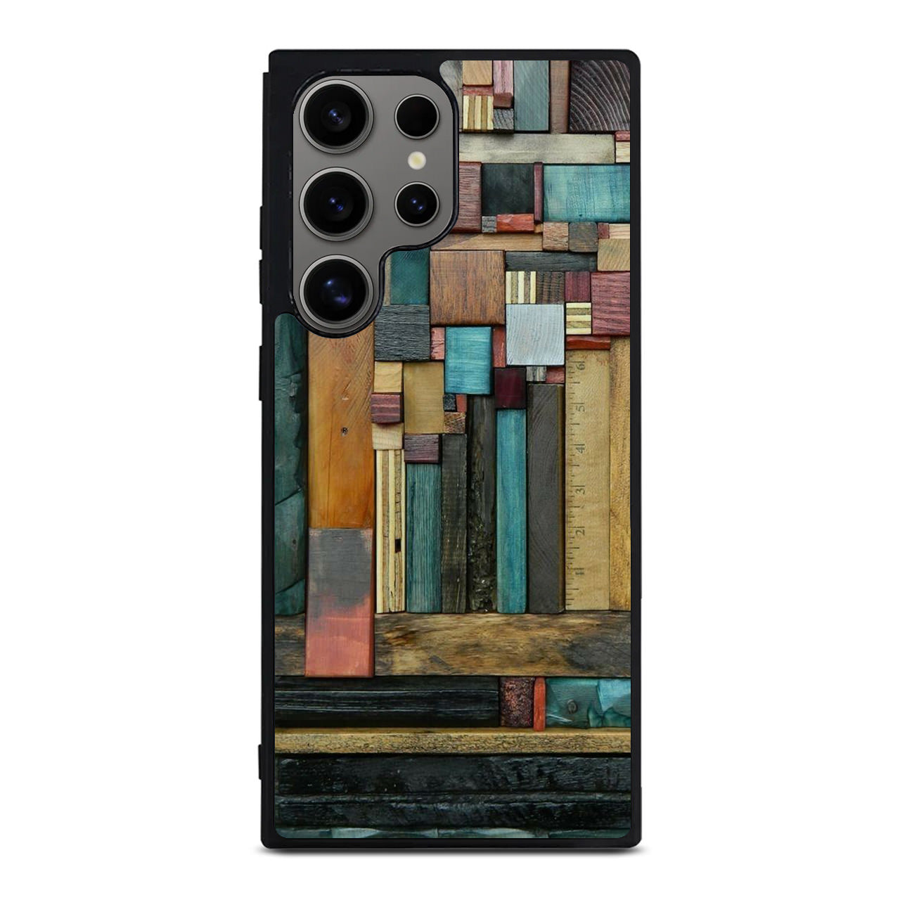 Painted Abstract Wood Sculptures Samsung Galaxy S24 Ultra Case