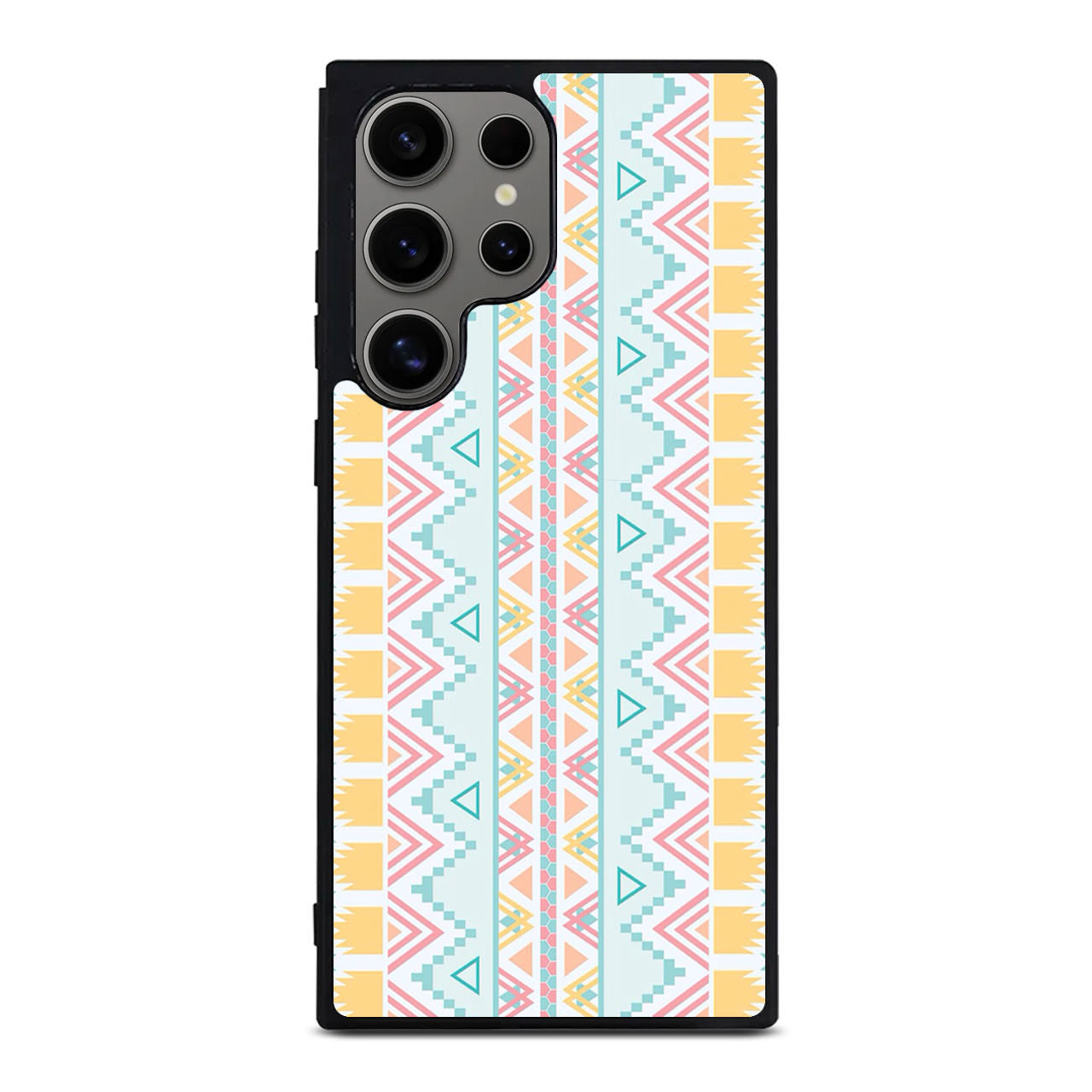 Peach Aztec Pattern Samsung Galaxy S24 Ultra Case