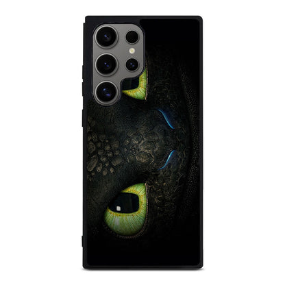 Toothless Dragon Eyes Close Up Samsung Galaxy S24 Ultra Case