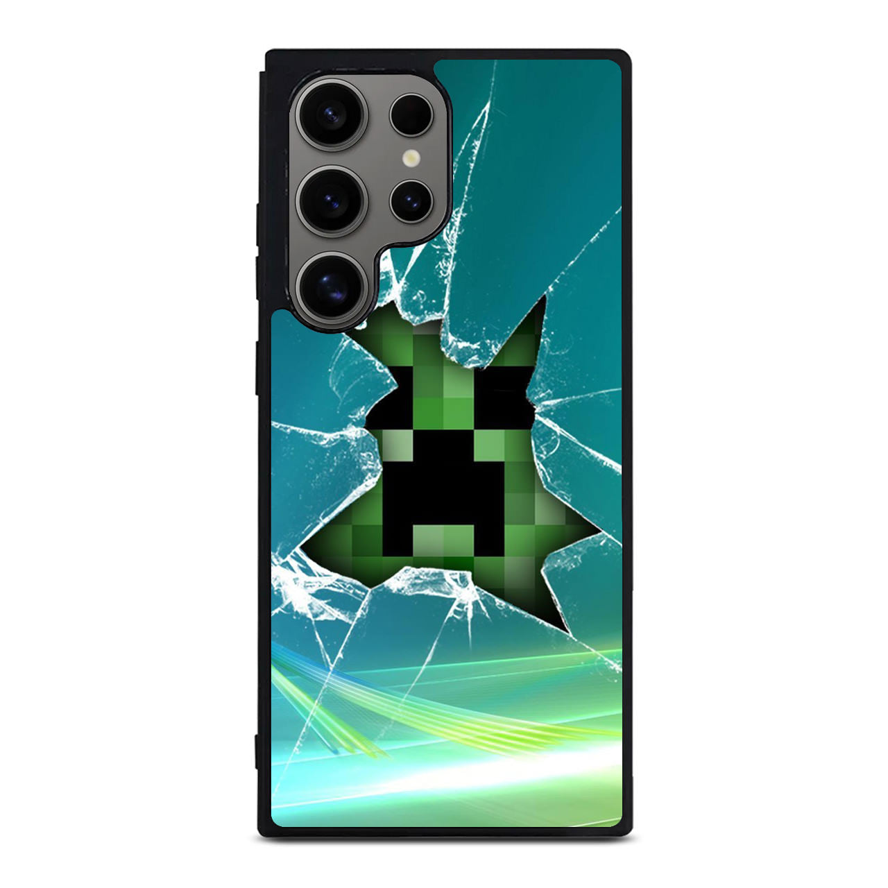 Creeper Glass Broken Green Samsung Galaxy S24 Ultra Case