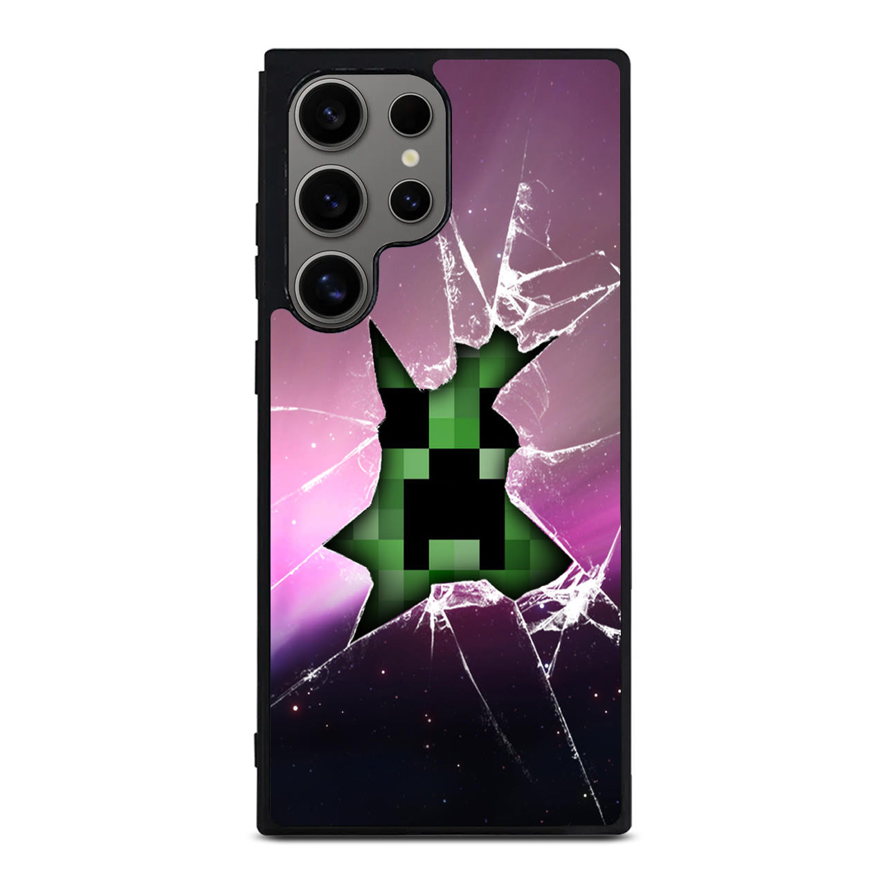 Creeper Glass Broken Violet Samsung Galaxy S24 Ultra Case
