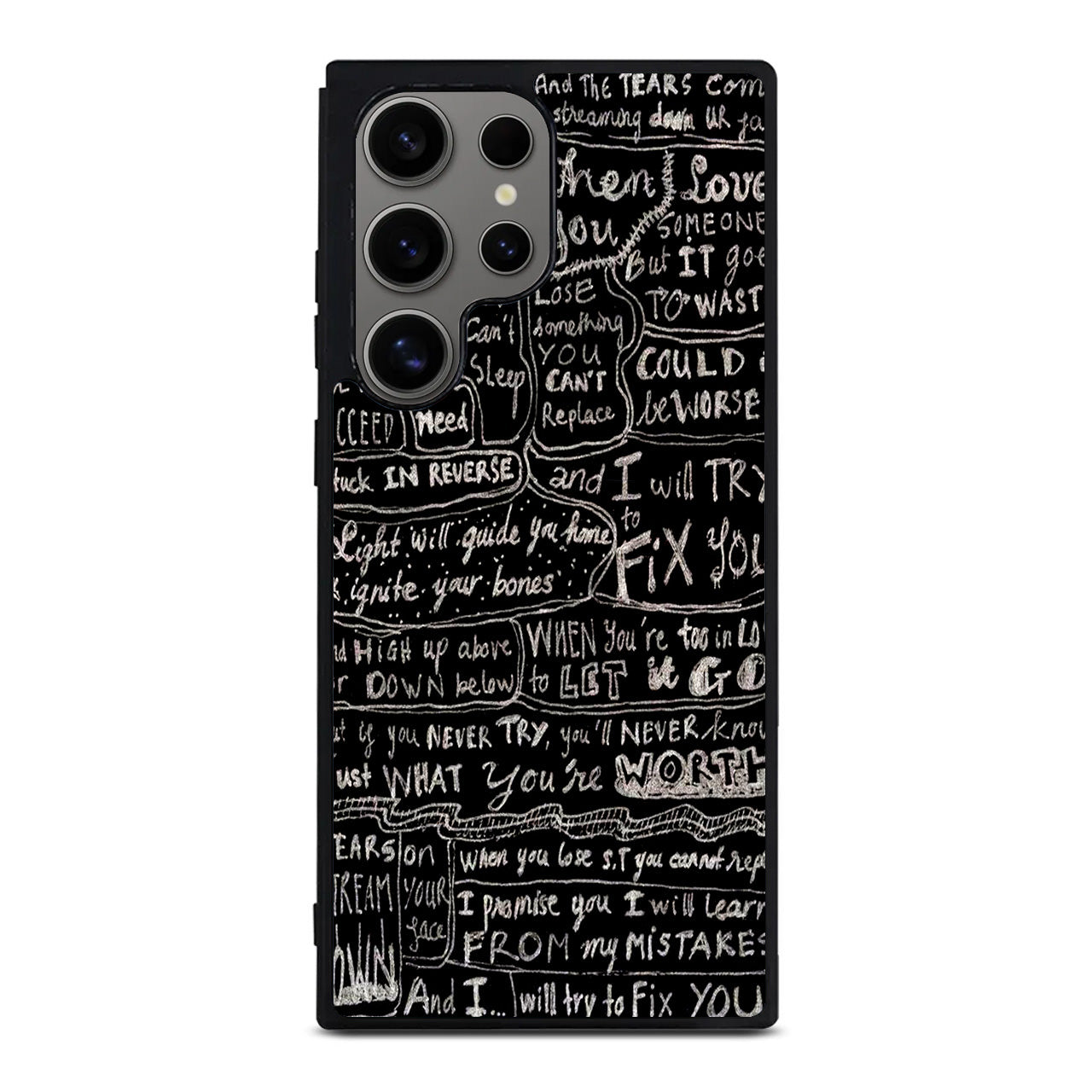 Fix You Lyrics Samsung Galaxy S24 Ultra Case